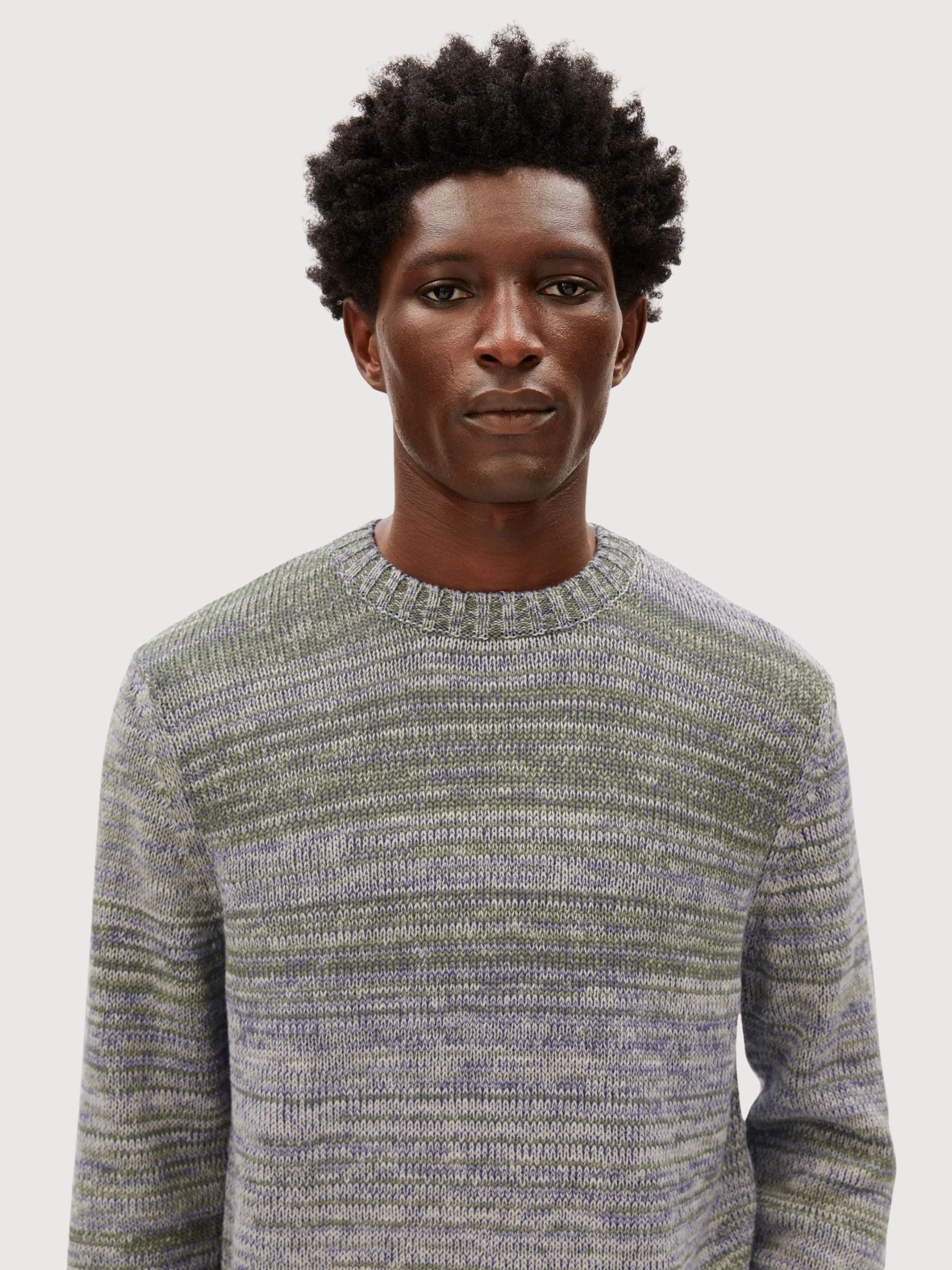 Knit Sweater Yarnmix Fatigue Green | Armedangels