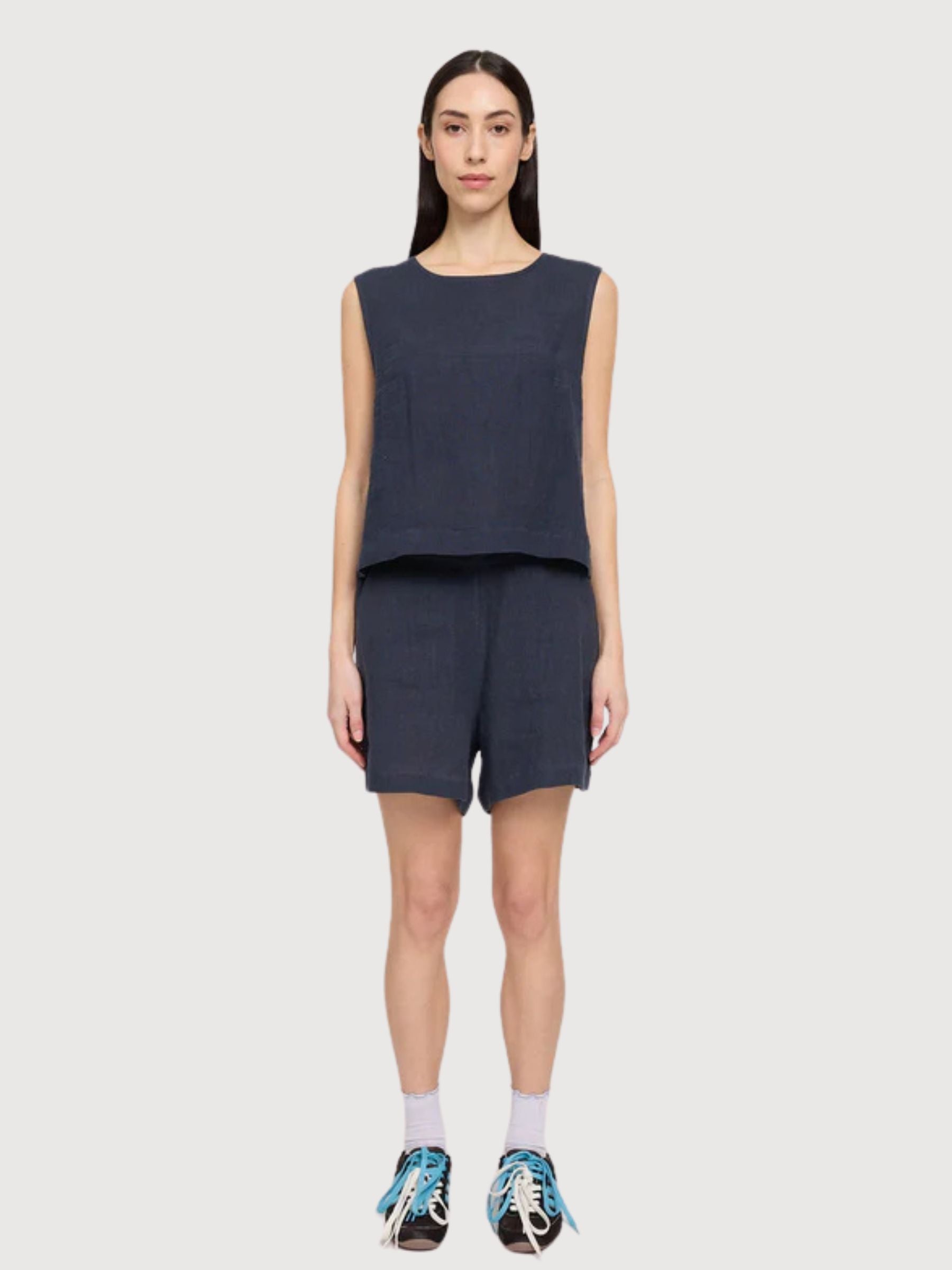 Top Linen Woman Ink Blue | Mazine