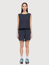 Top Linen Woman Ink Blue | Mazine