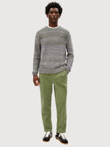 Knit Sweater Yarnmix Fatigue Green | Armedangels