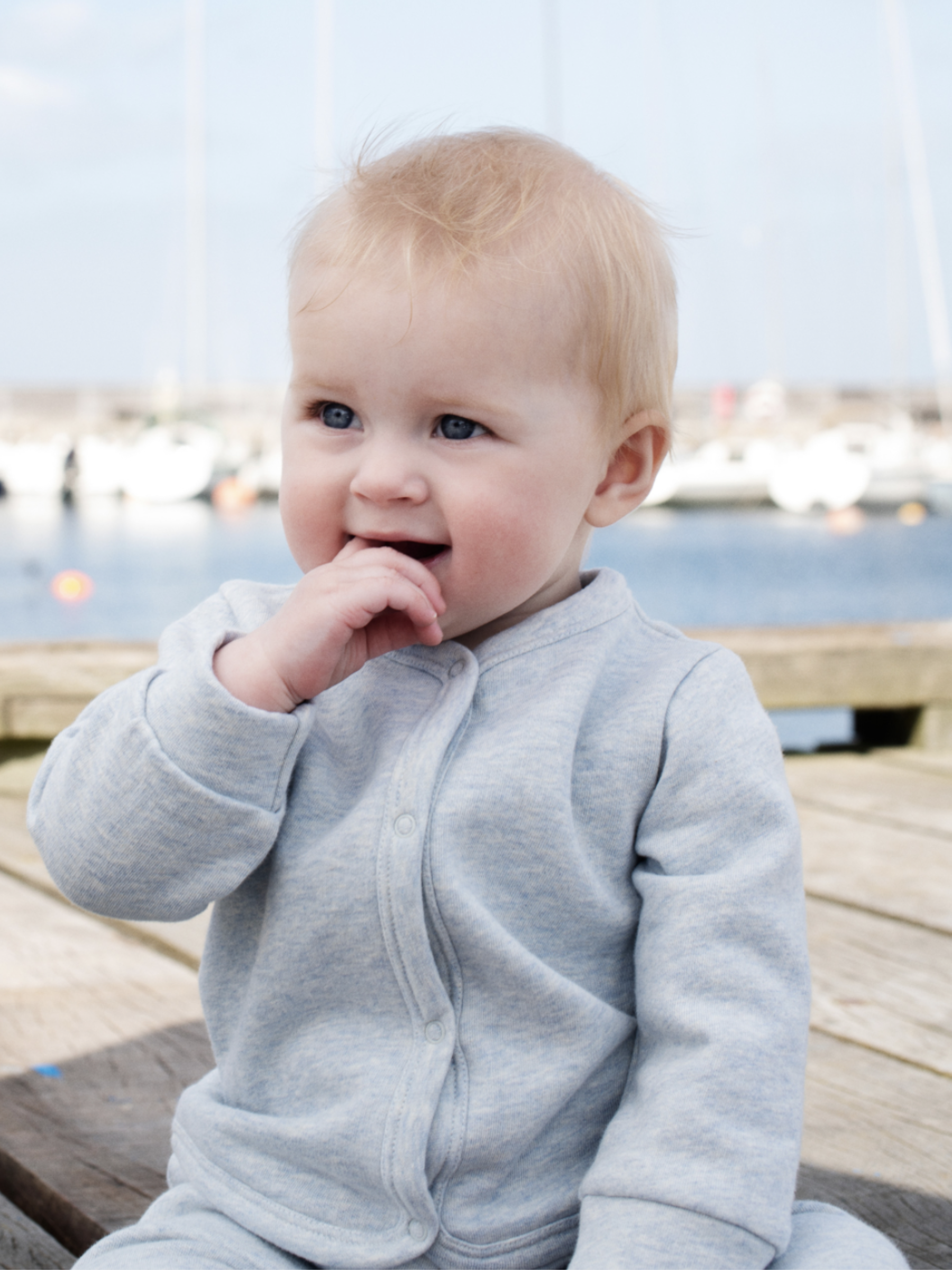 Baby Sweat Pants in Mist   Organic Cotton Sweat | SERENDIPITY