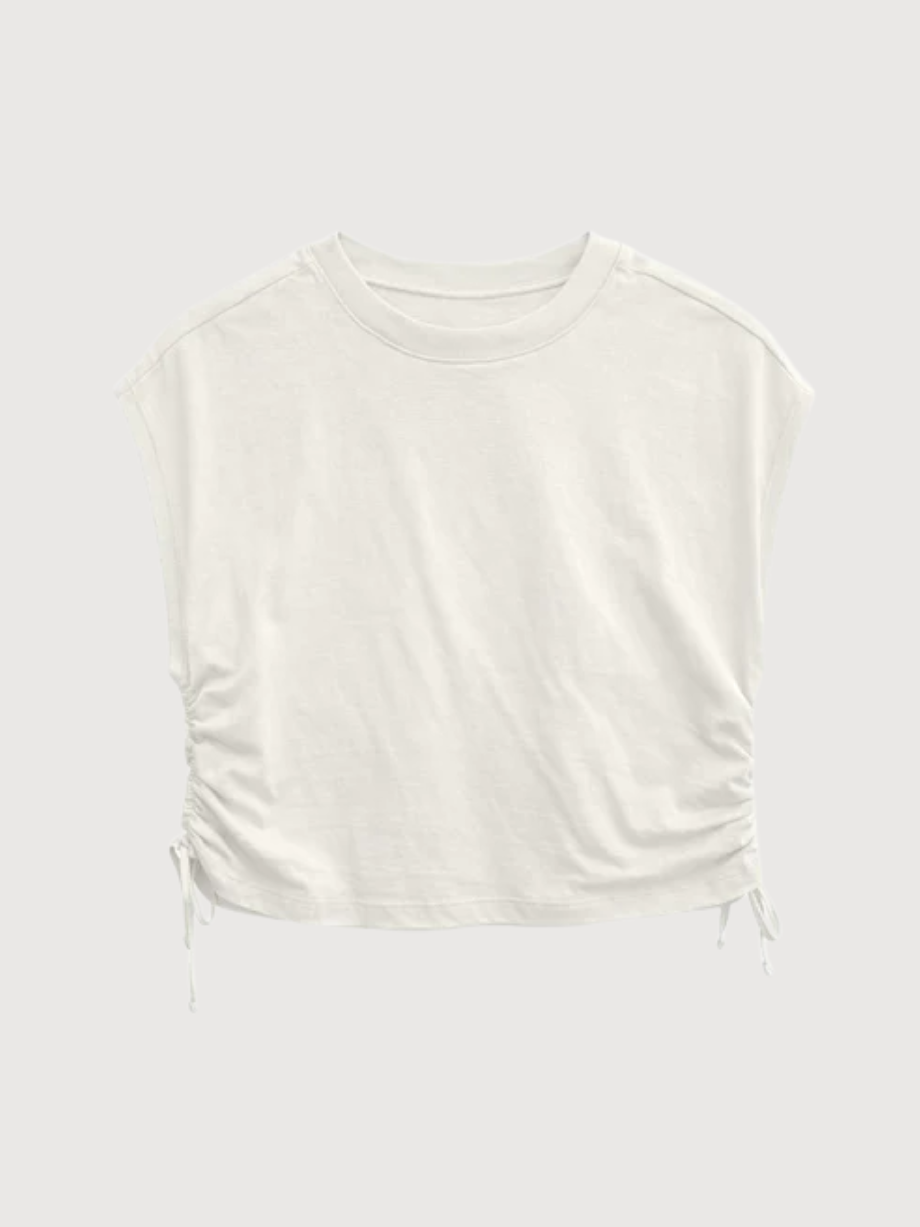 T-Shirt Tie Detail Woman Cotton Offwhite | Mazine