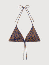 Bikini Top Yxlan Leopard Light Brown | DEDICATED