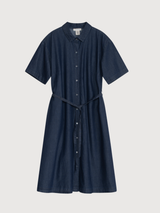 Women's Shirt Dress in Dark Denim   Organic Cotton Denim | SERENDIPITY