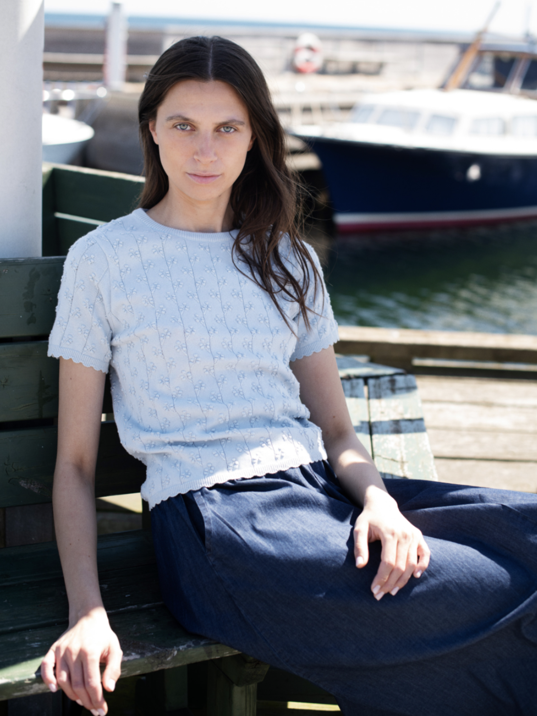 Damen-Twig-Kurzarmshirt aus luftiger Bio-Baumwolle | SERENDIPITY