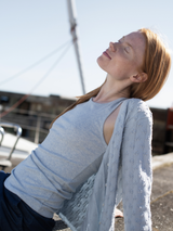 Women's Twig Cardigan in Air   Organic Cotton Knit | SERENDIPITY
