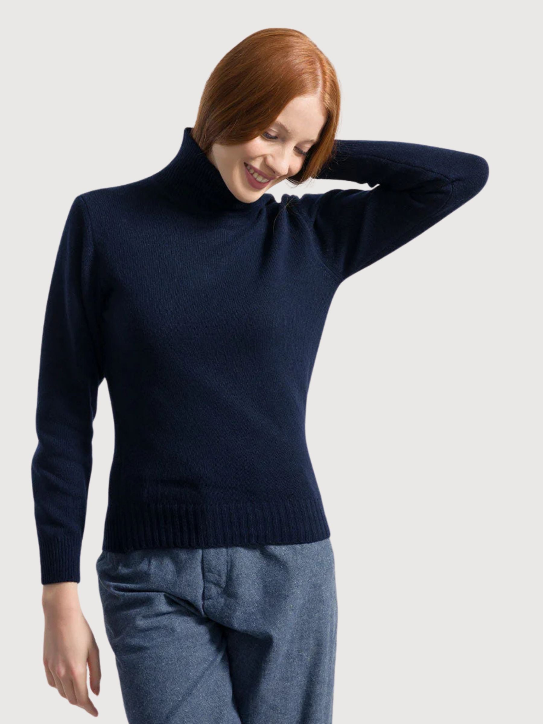 Ada Maglione Blu Mora Cashmere Rigenerato | RIF