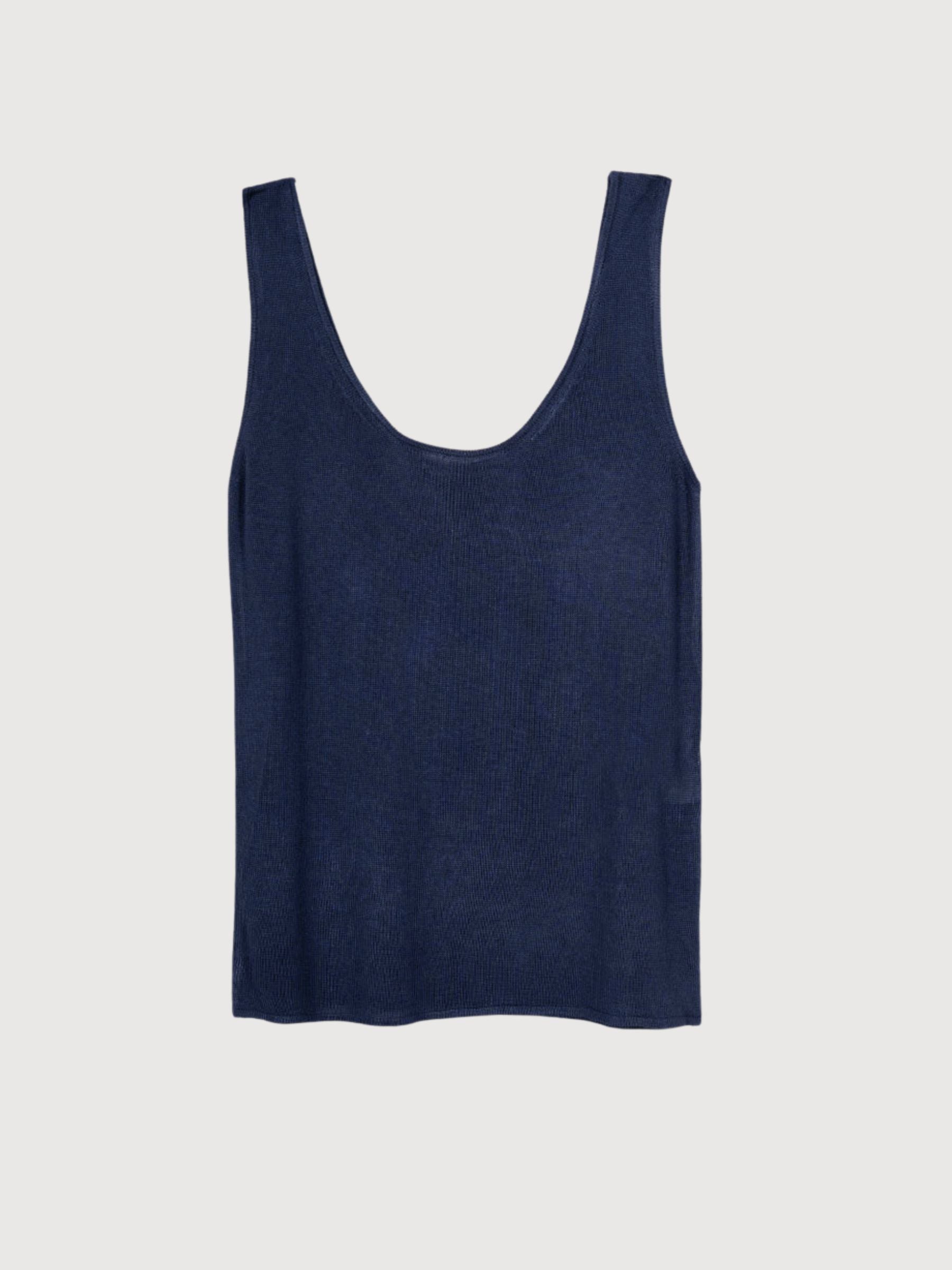 Top Valeria Woman Blue Mora Viscose | Rifo