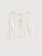 Blouse Wide Sleeve Crinkle Offwhite | Mazine