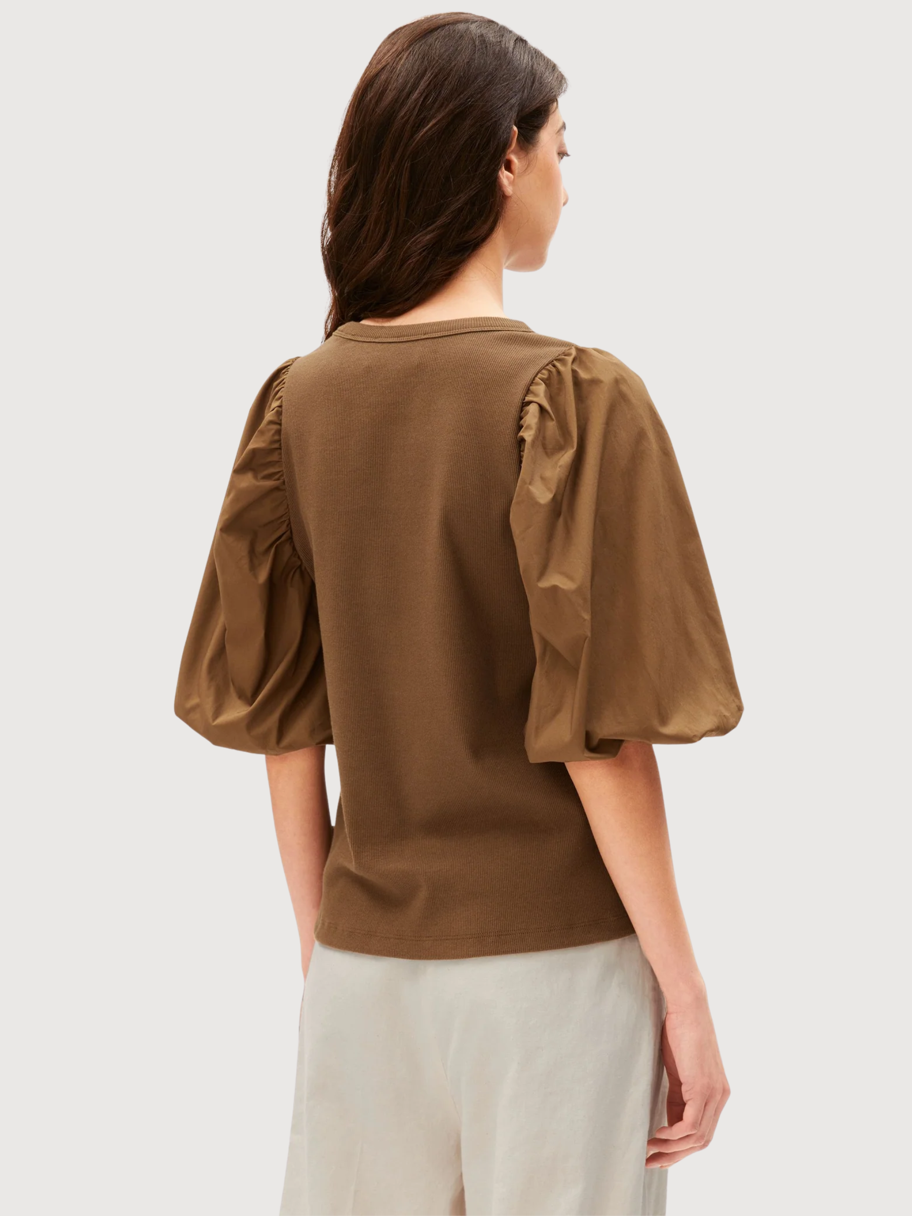 T-Shirt Manica a sbuffo Palma essiccata | Armedangels