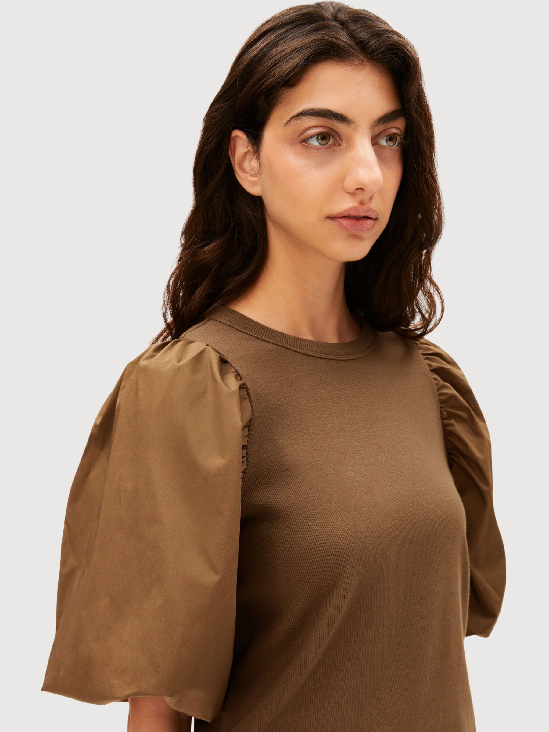 T-Shirt Manica a sbuffo Palma essiccata | Armedangels