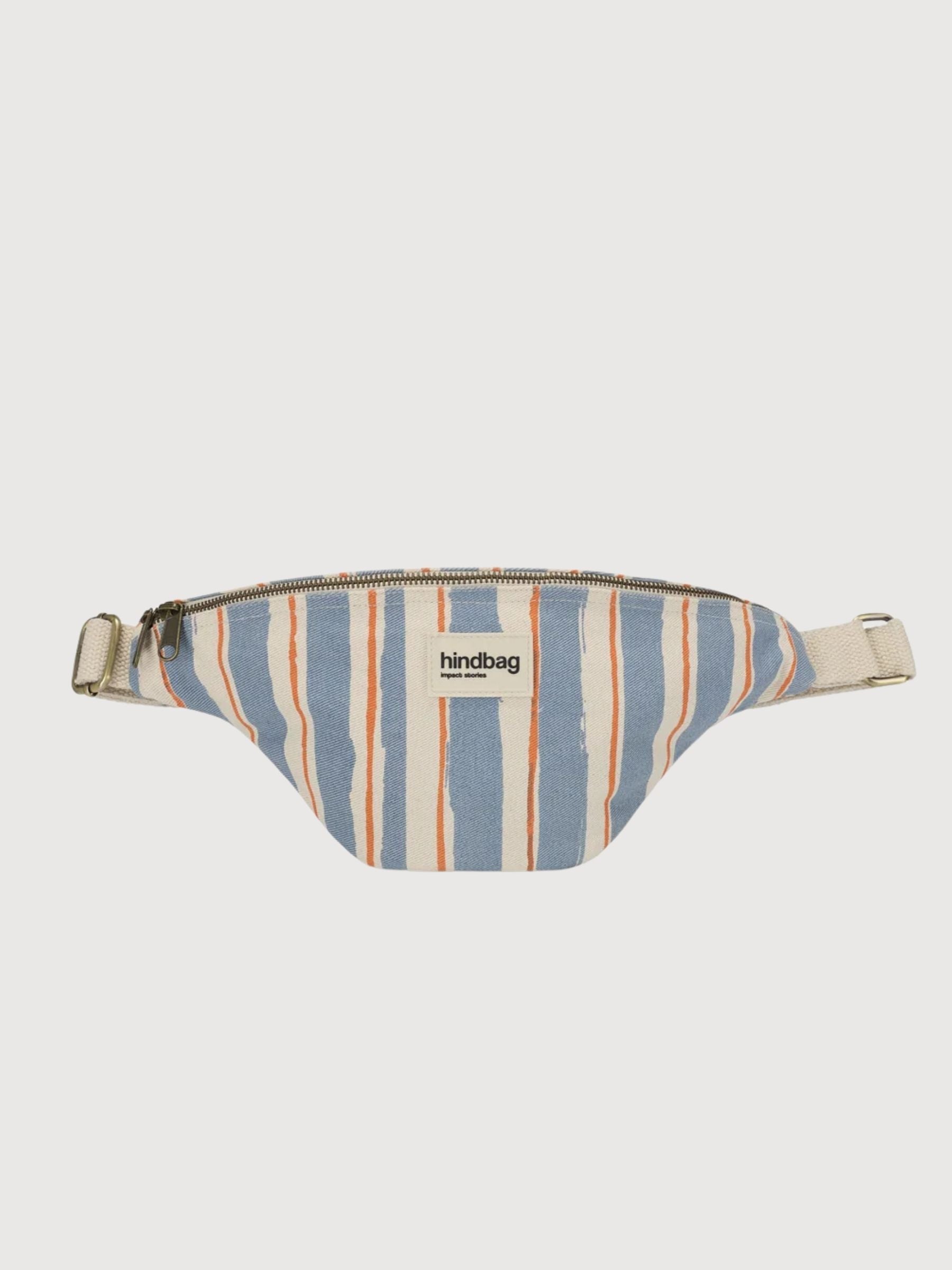Fanny Pack Olivia Rayures Orange Et Bleu | Hindbag