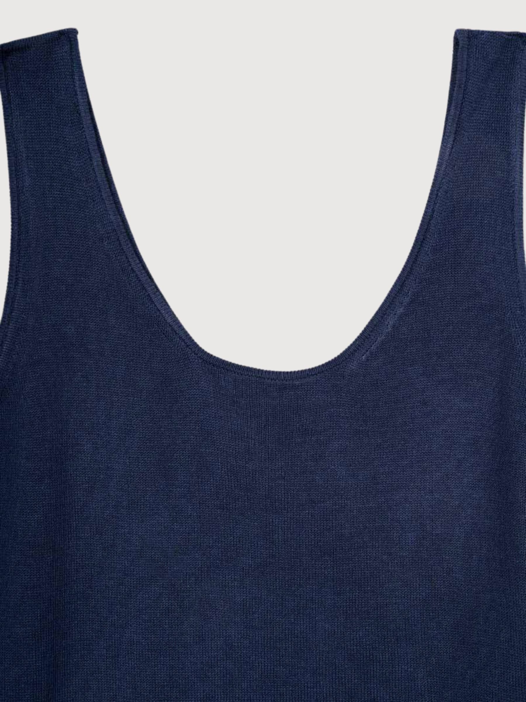 Top Valeria Woman Blue Mora Viscose | Rifo