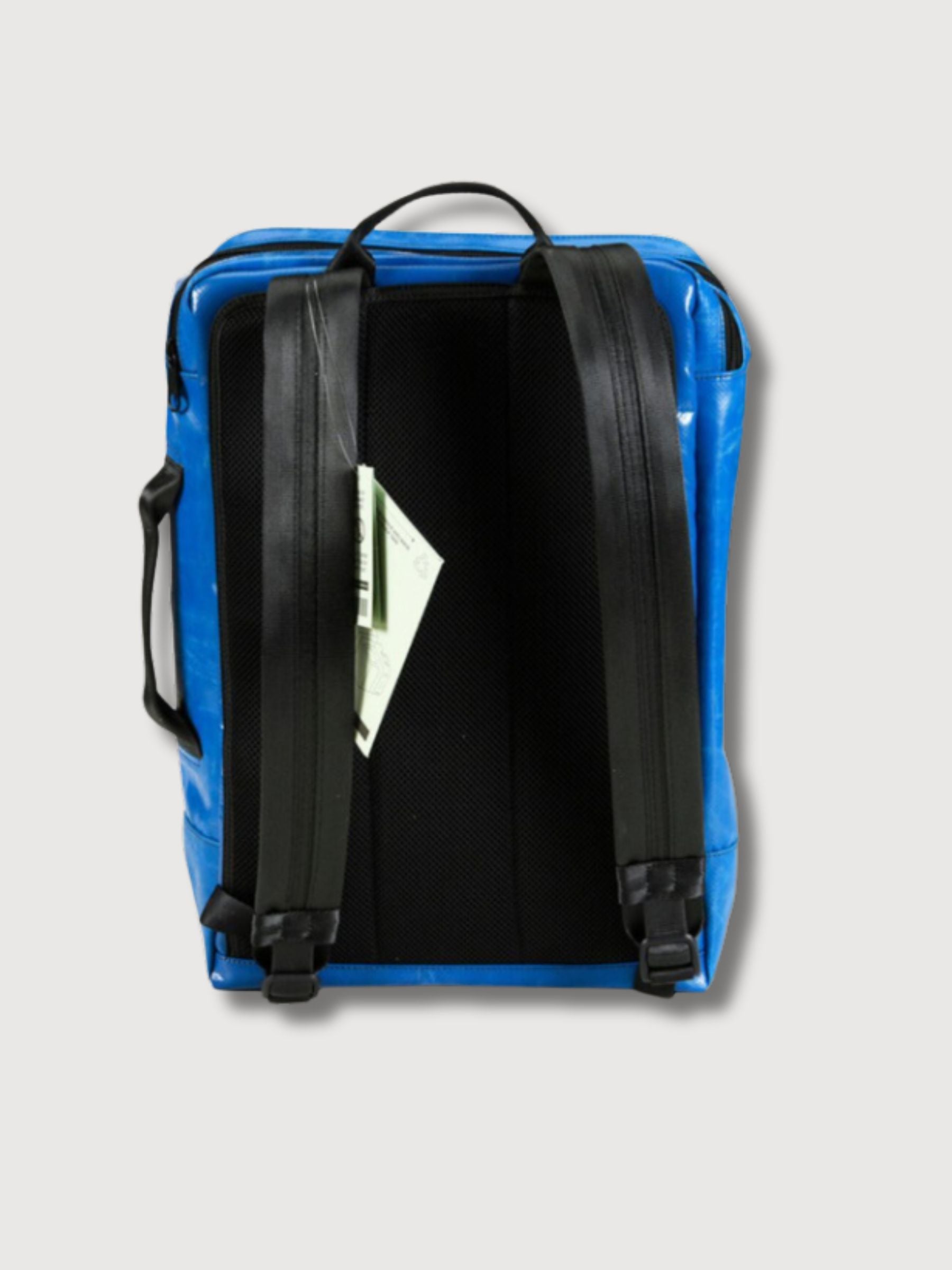 Backpack F306 Hazzardblue e passi gialli in teloni di camion usati | Freitag