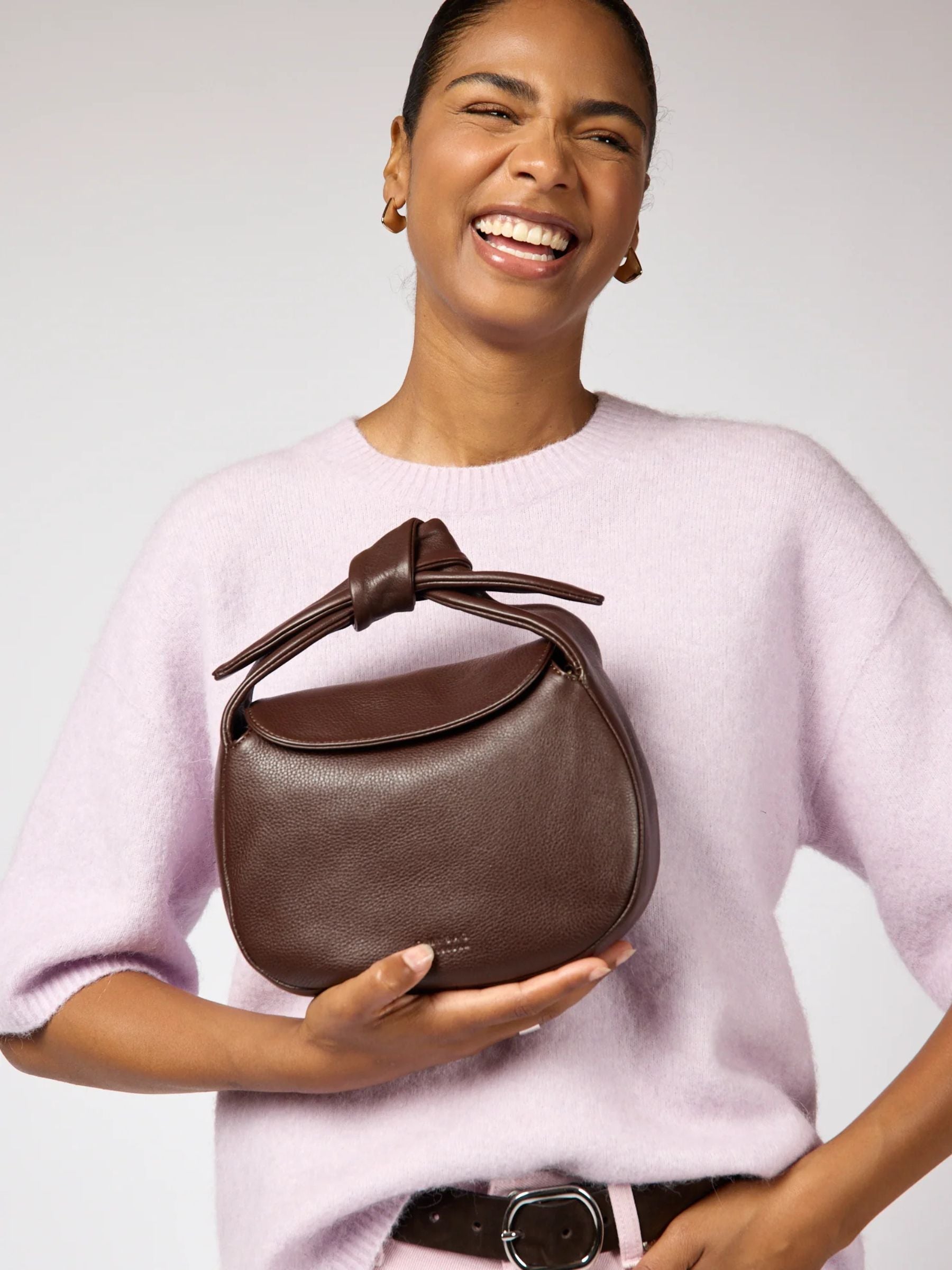 Borsa Coco Croissant Marrone Scuro | O My Bag
