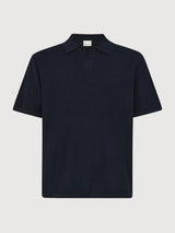 Organic Cotton Knitted Polo Night Sky | Knowledge Cotton Apparel