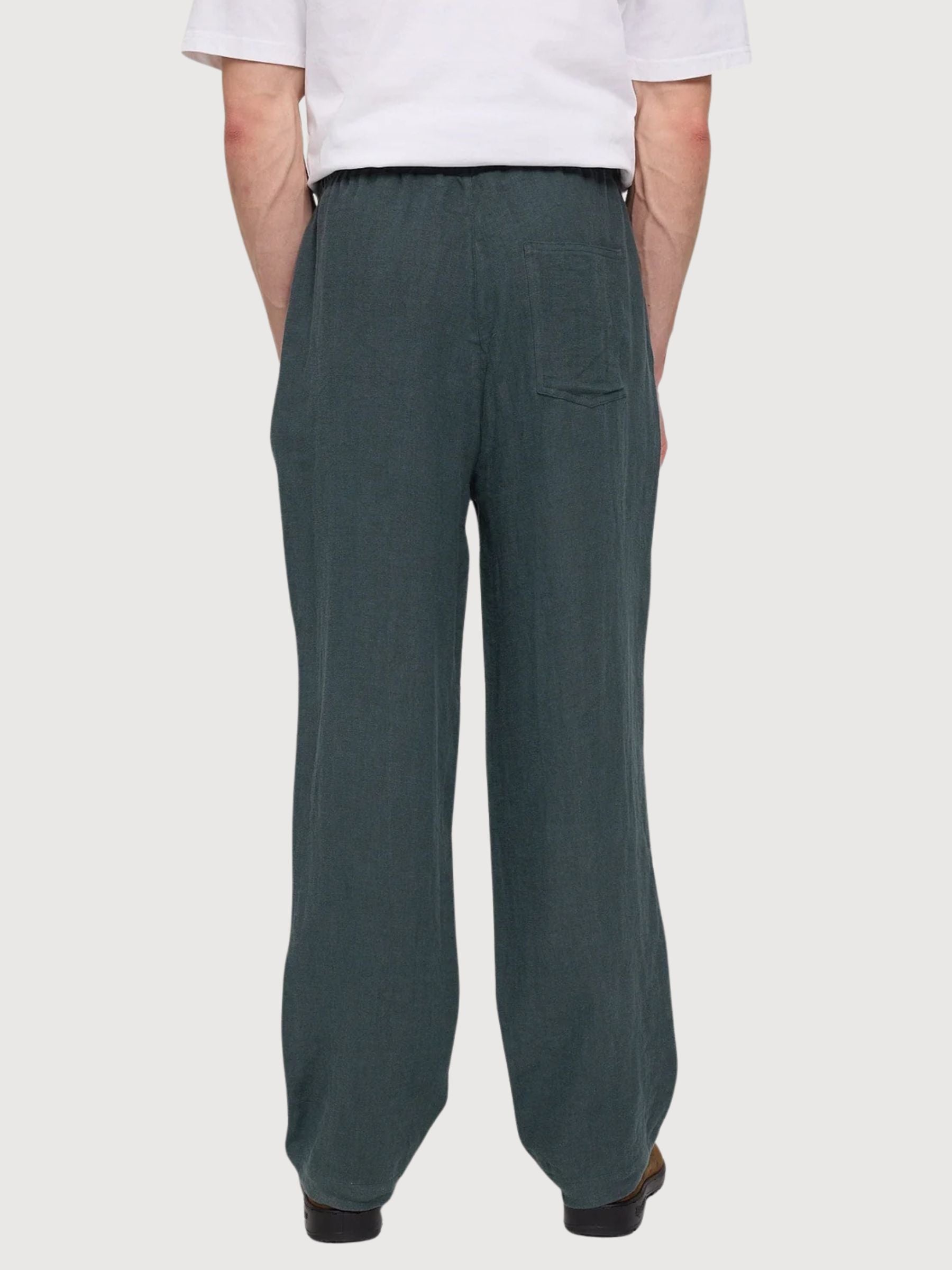 Hose Leinen Pull-On Herren Flaschengrün | Mazine