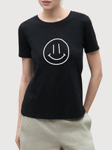 Black T-shirt Sara with Smile | Re-Bello