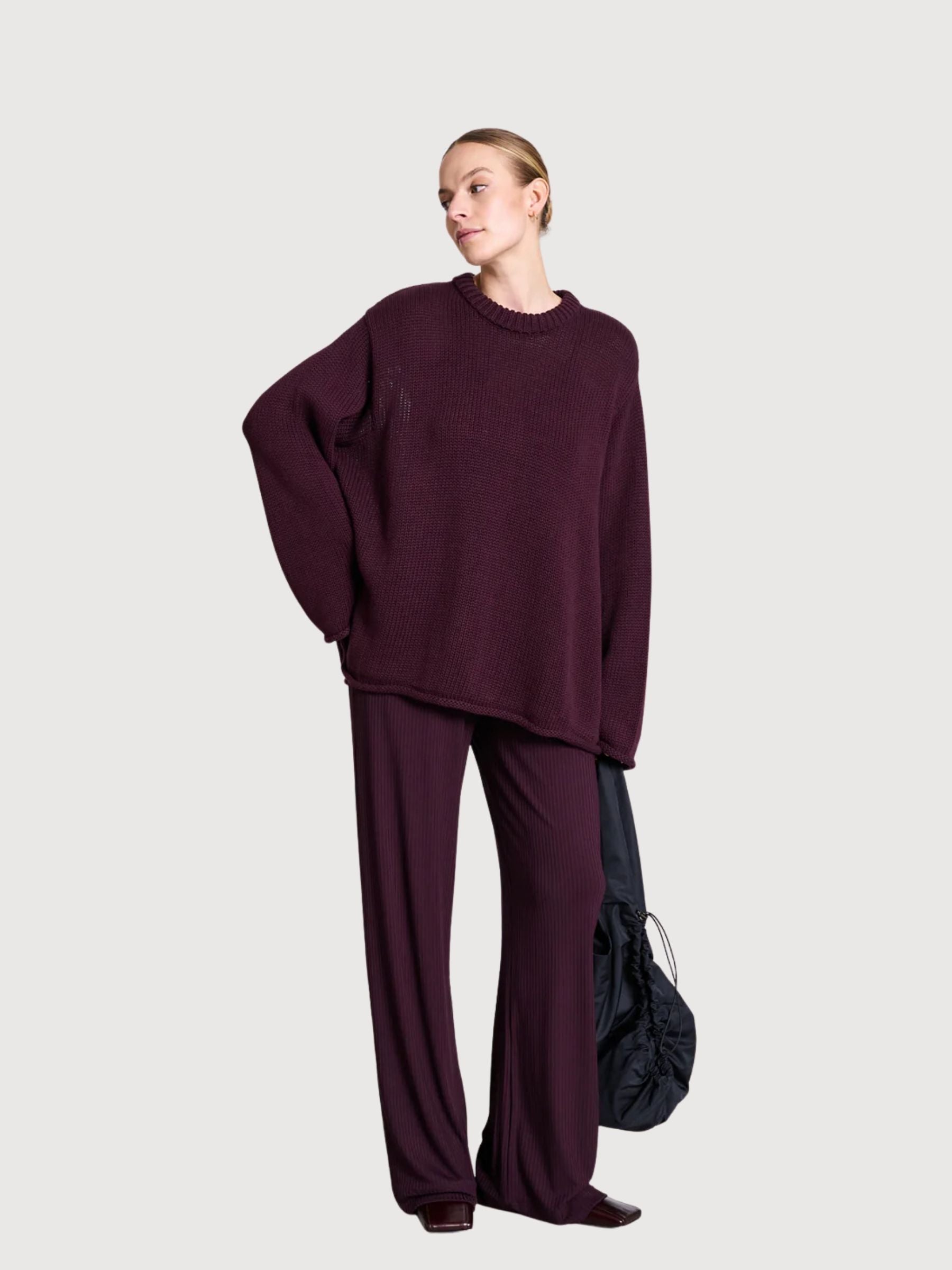 Pantaloni Smilla Viola Scuro Donna | Jan N June