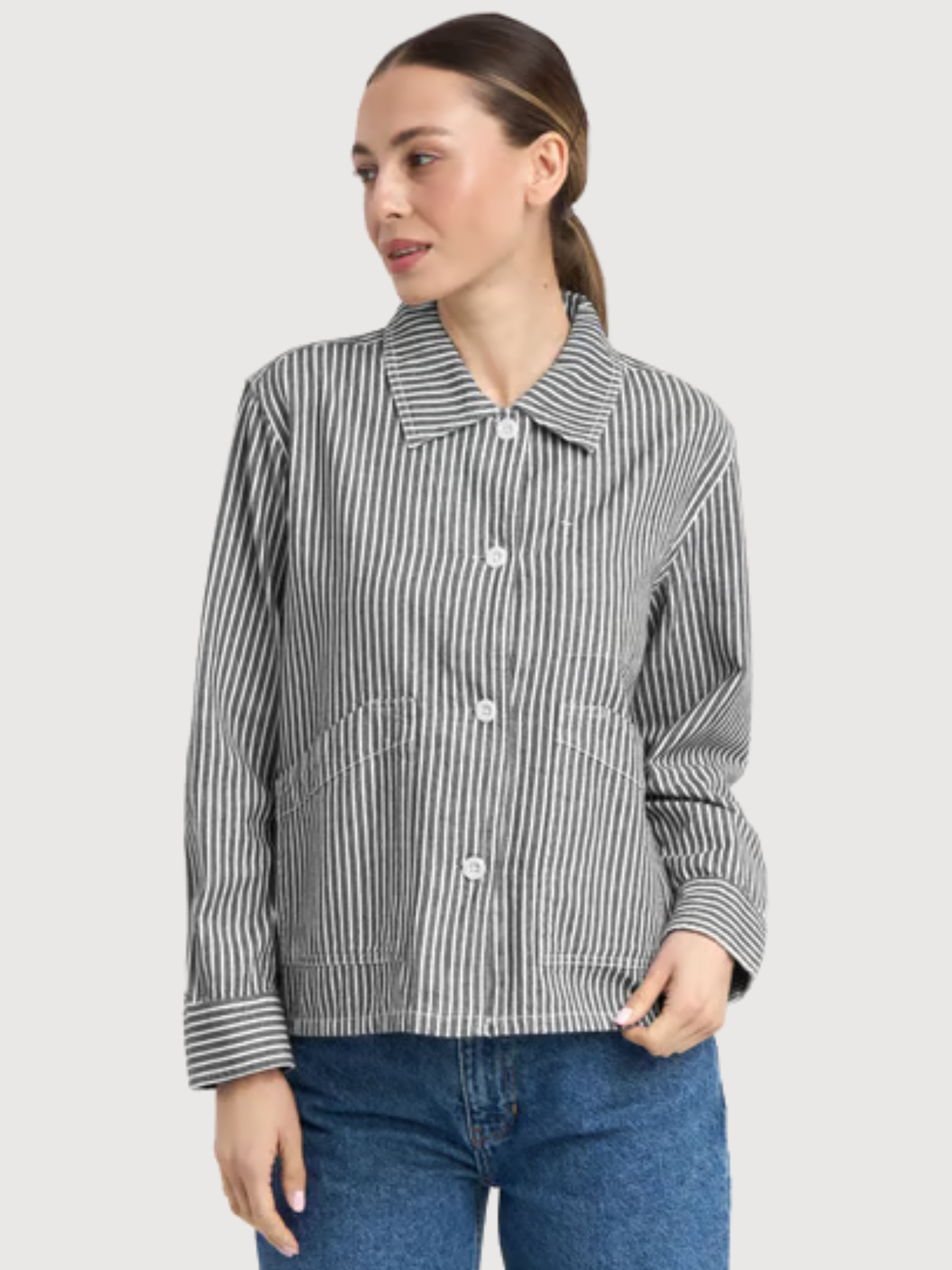 Jacket Stiby Work Stripe Blue | Dedicated