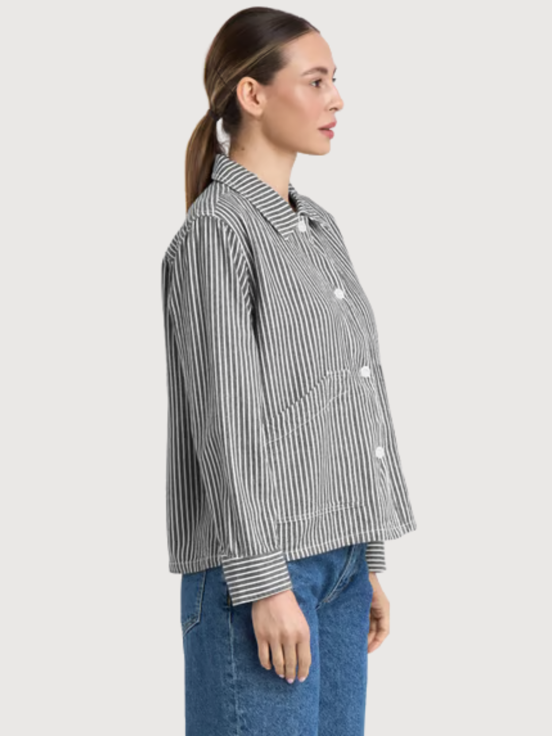 Jacket Stiby Work Stripe Blue | Dedicated
