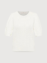 Pullover ShortSleeve OffWhite Gots Cotton | Lanius