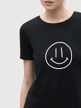Black T-shirt Sara with Smile | Re-Bello
