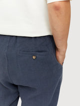 Hose Regular Leinen Mann Tintenblau | Mazine