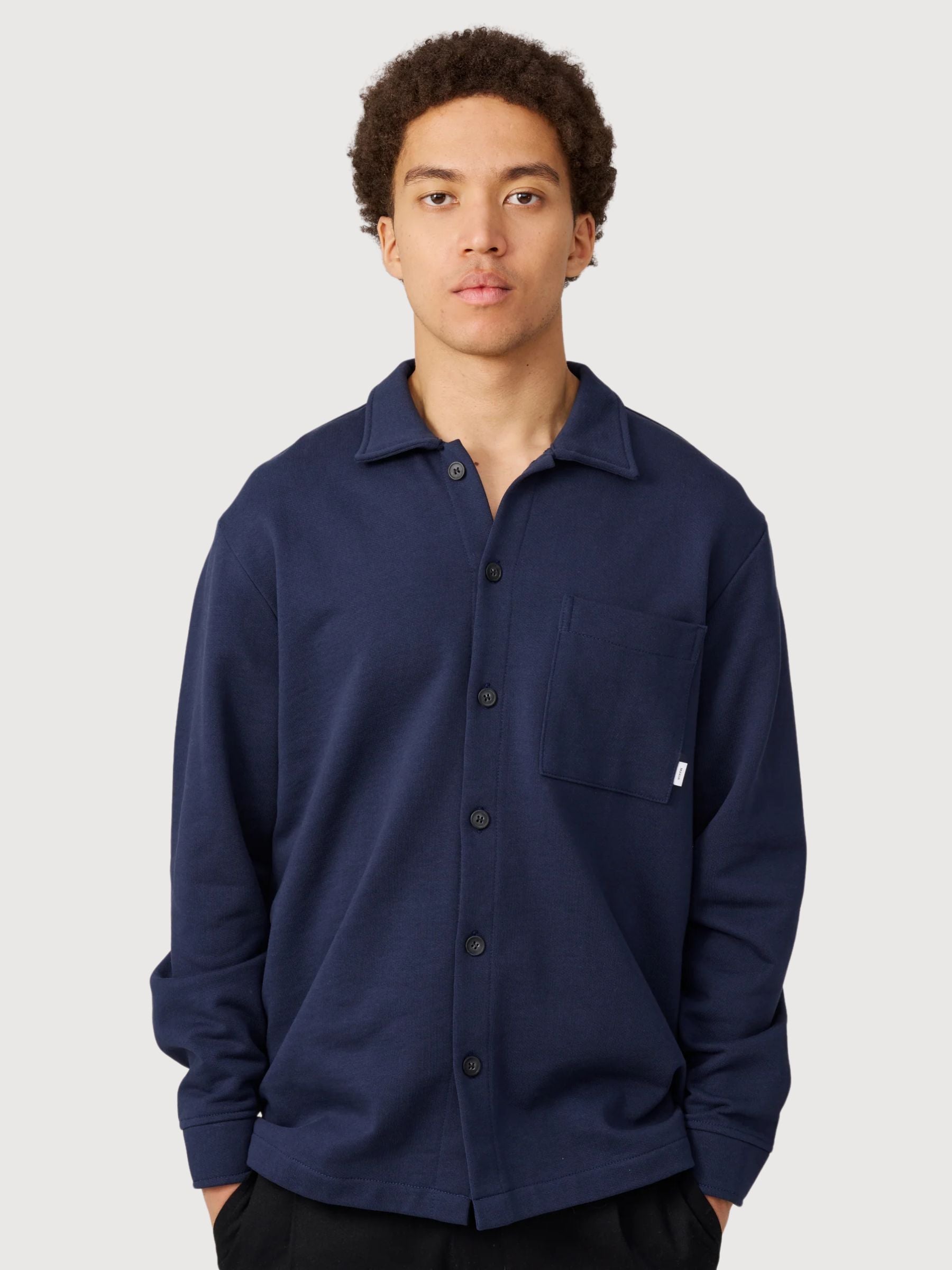 Process Overshirt Dark Navy | Makia
