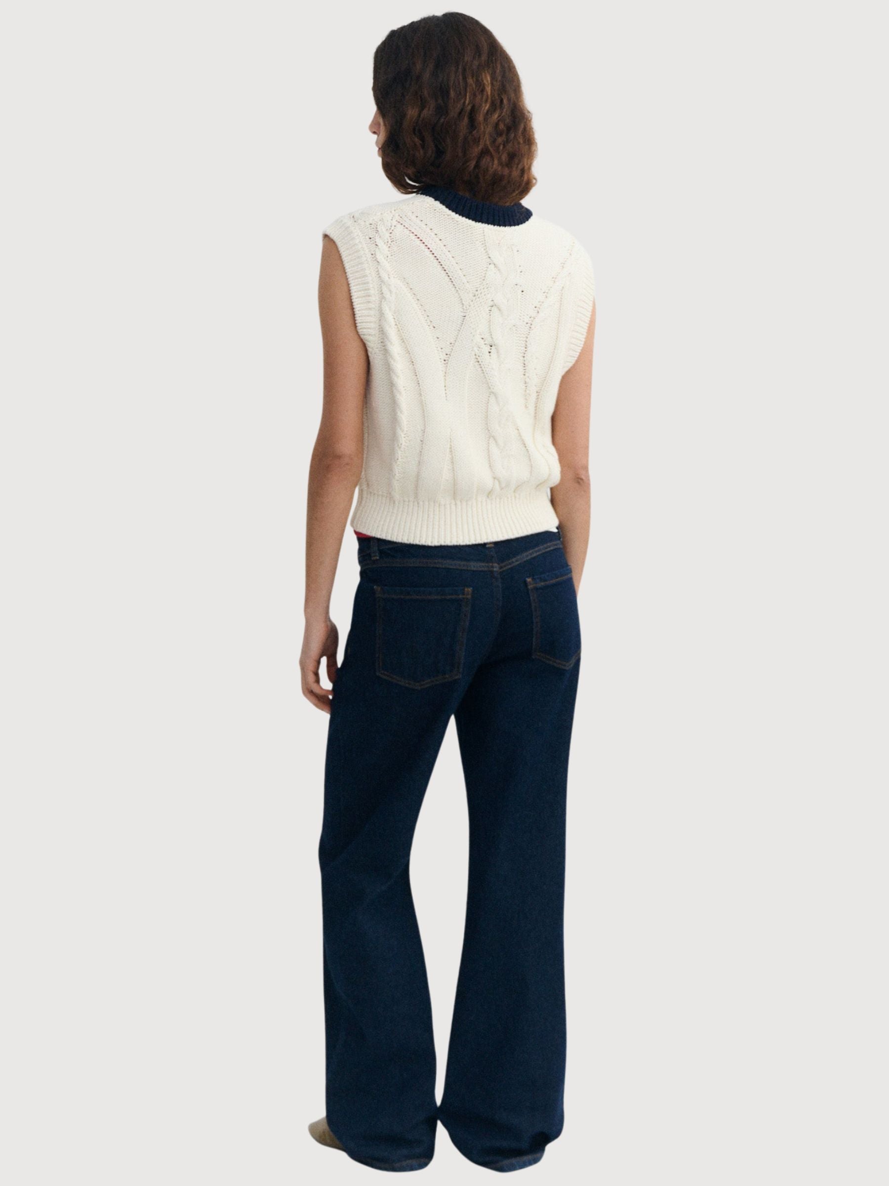 Vest Aria Knitted Ecru Woman | Thinking Mu