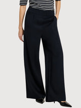 Trouser Wide Leg Midnight Woman Lyocell | Lanius
