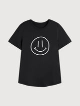 Black T-shirt Sara with Smile | Re-Bello