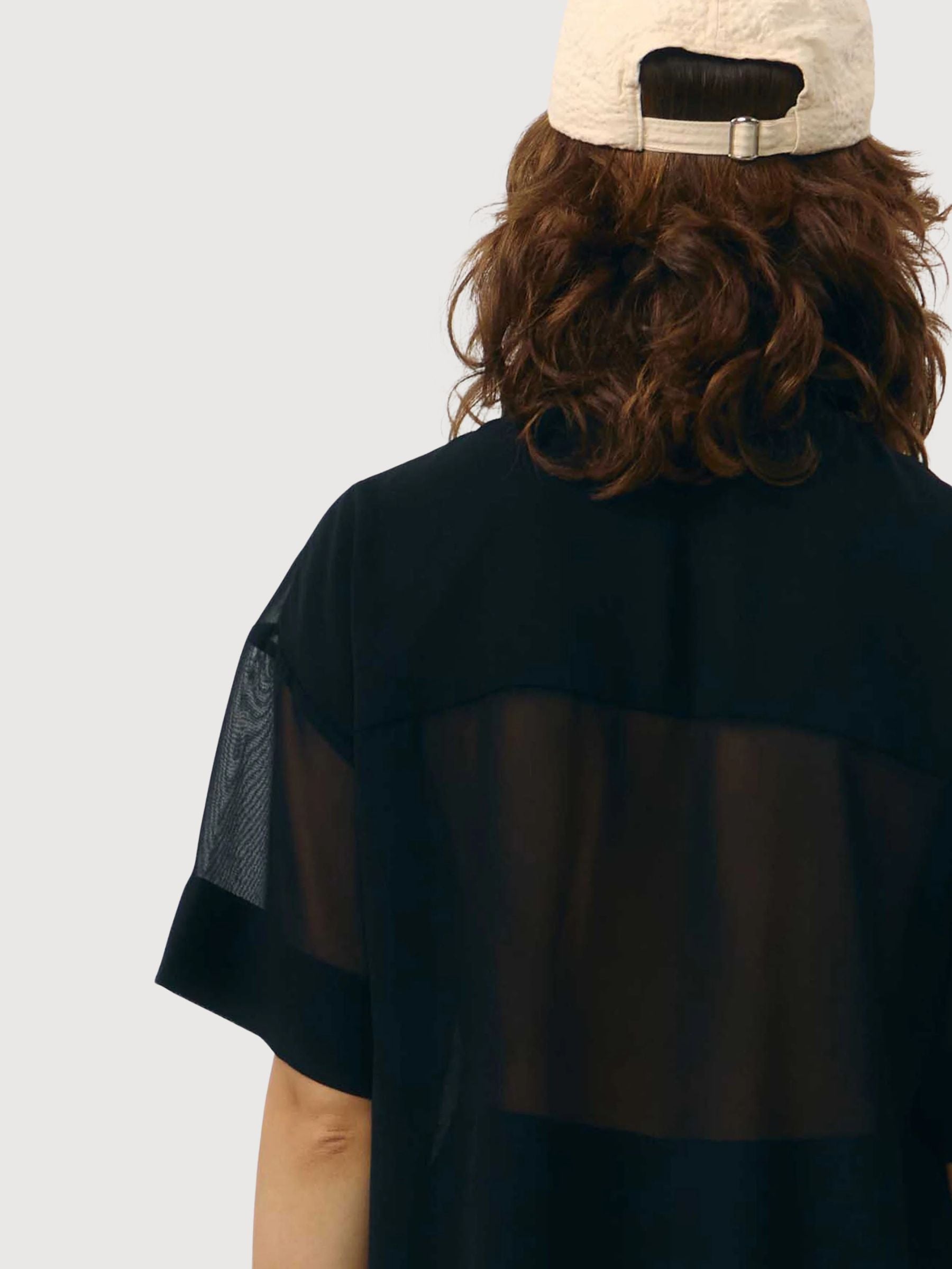 Hemd Minab Chiffon Schwarz Frau | Suite13lab