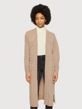 Long Cardigan Beige Woman | Knowledge Cotton Apparel