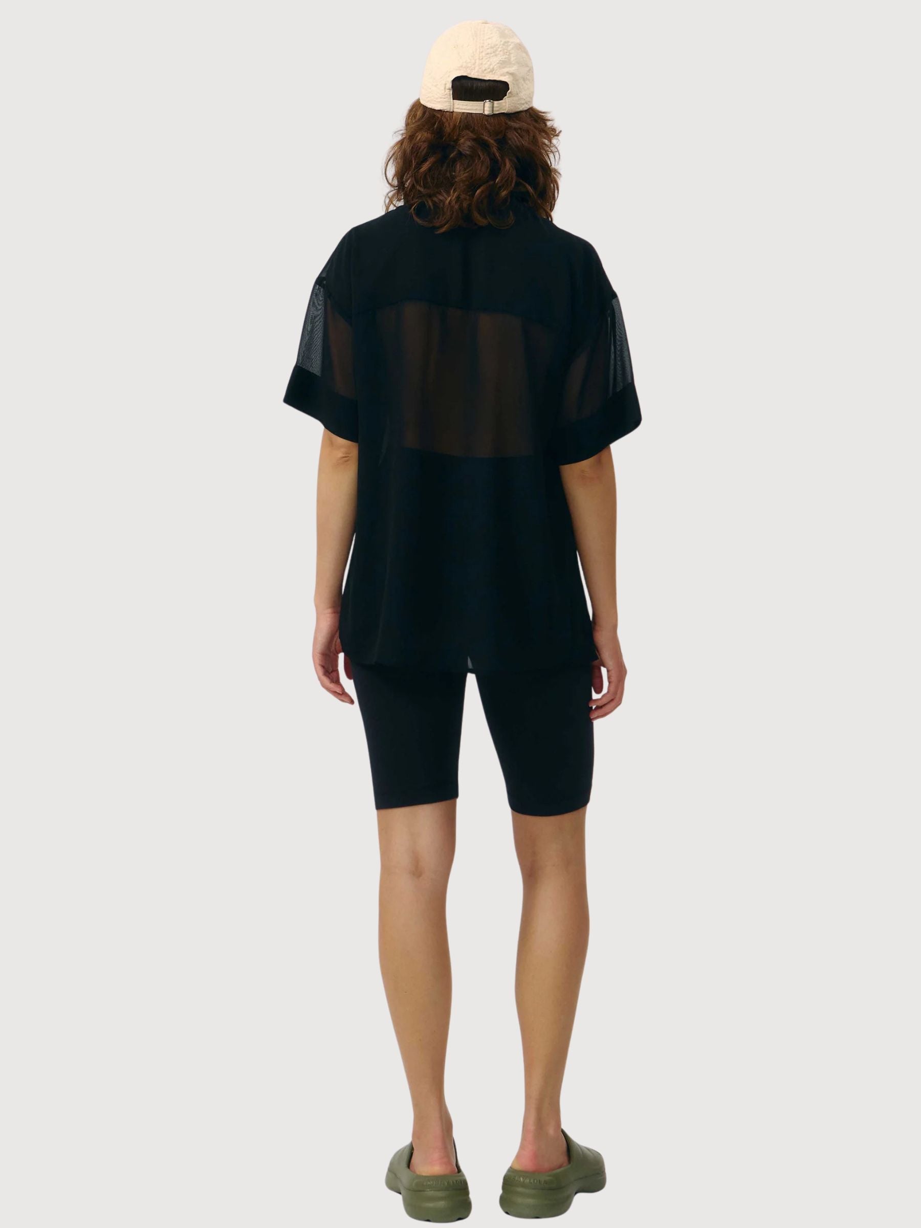Hemd Minab Chiffon Schwarz Frau | Suite13lab