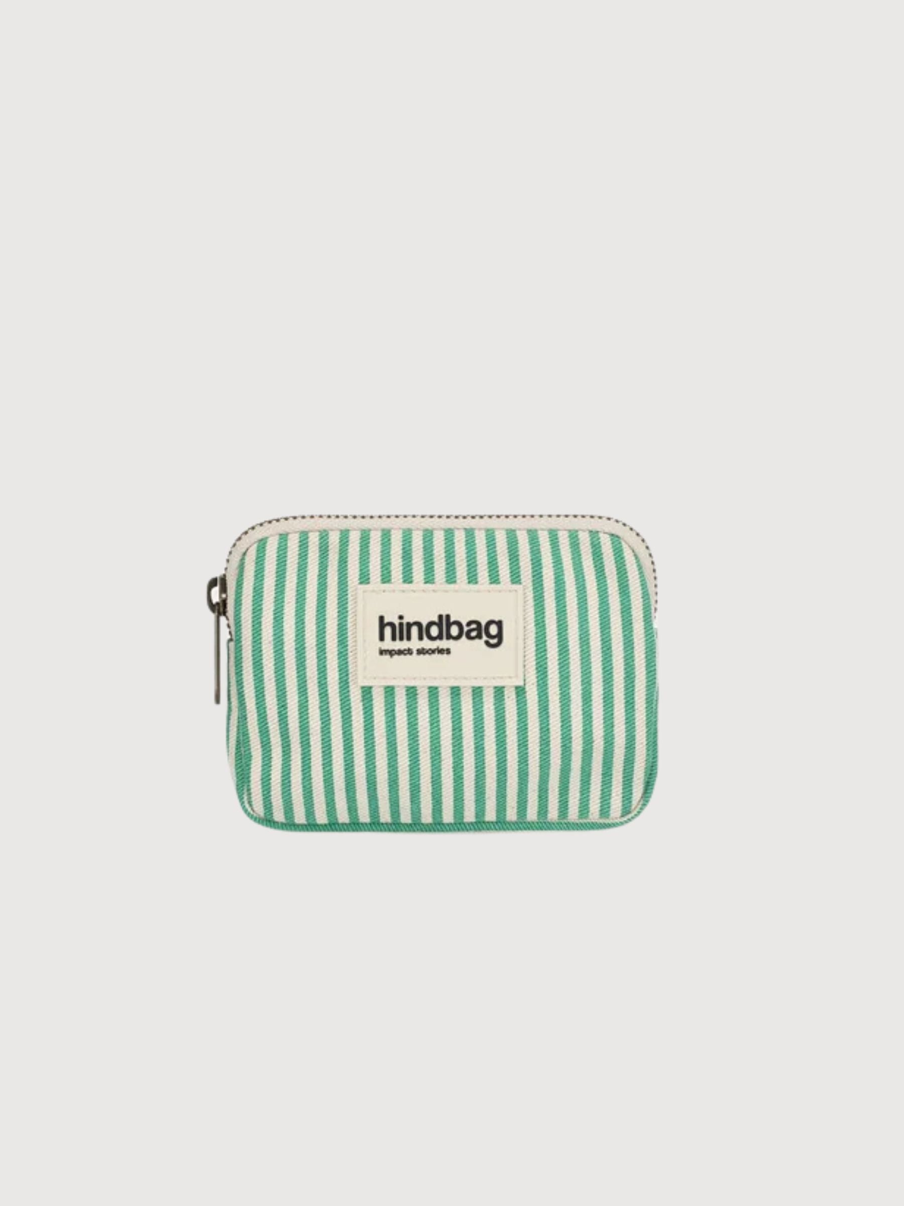 Pochette Lili Streifen Grün | Hindbag