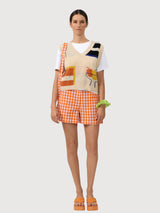 Vest Amates Beige Woman Cotton | Suite13lab