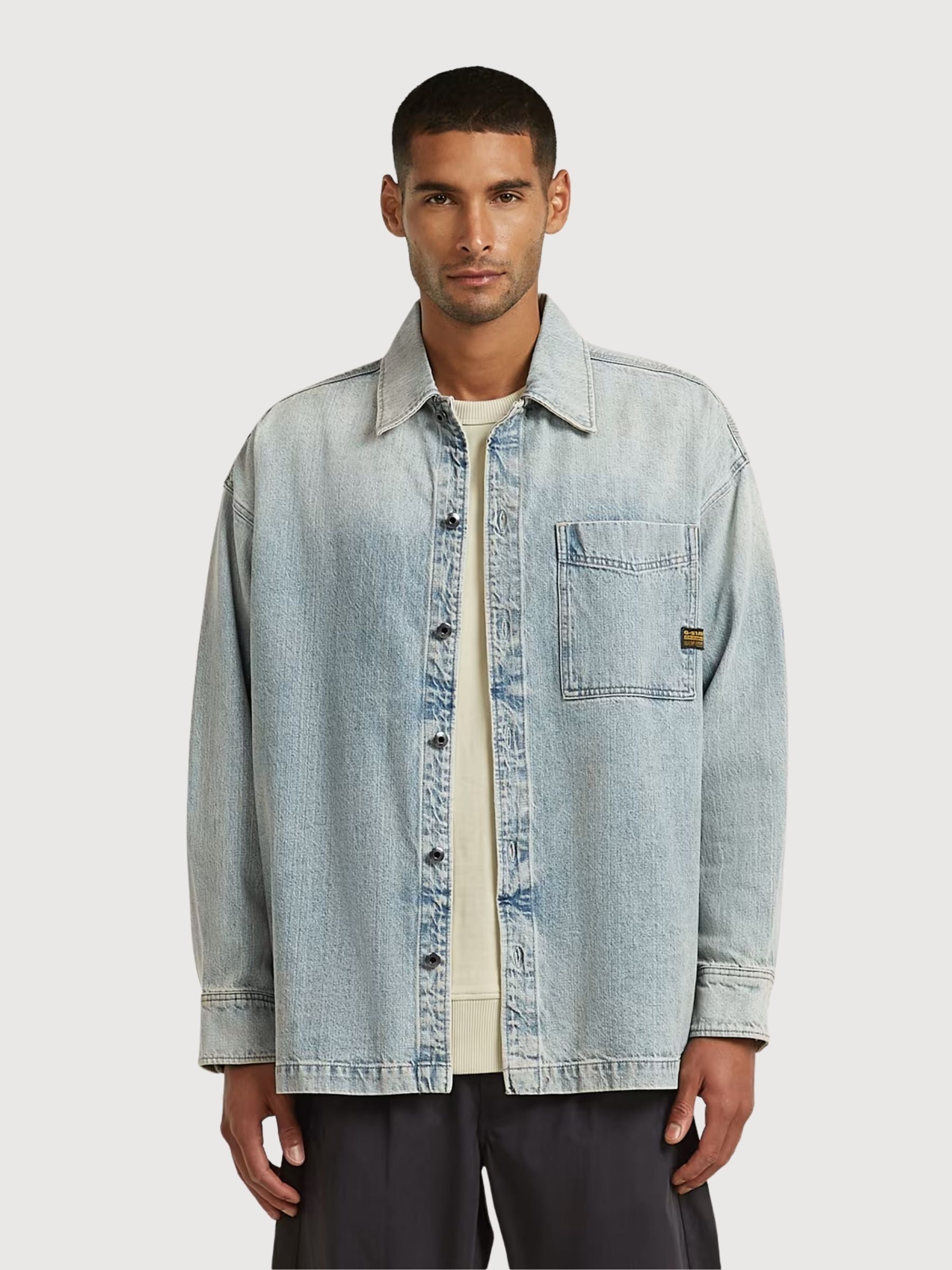 Boxy-Fit-Overshirt für Herren im Vintage-Borneite-Stil | G-Star