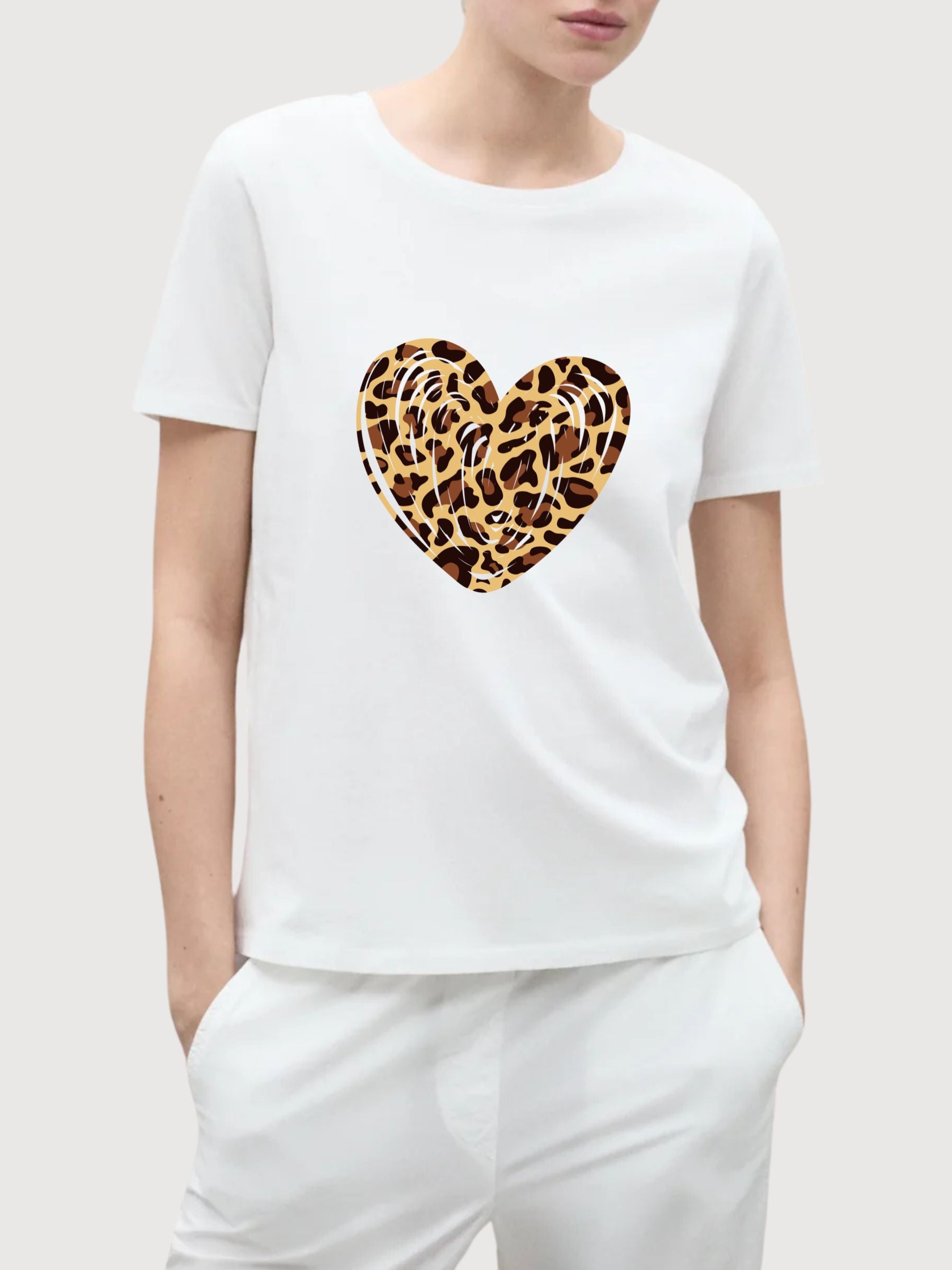 Sara T-shirt Leo Weiß | Re-bello