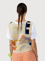 Vest Amates Beige Woman Cotton | Suite13lab