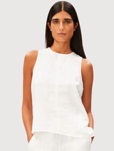 Blouse Top Pure Linen White | Armedangels