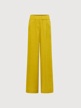 Trouser Wide Leg Dark Kiwi Woman | Lanius