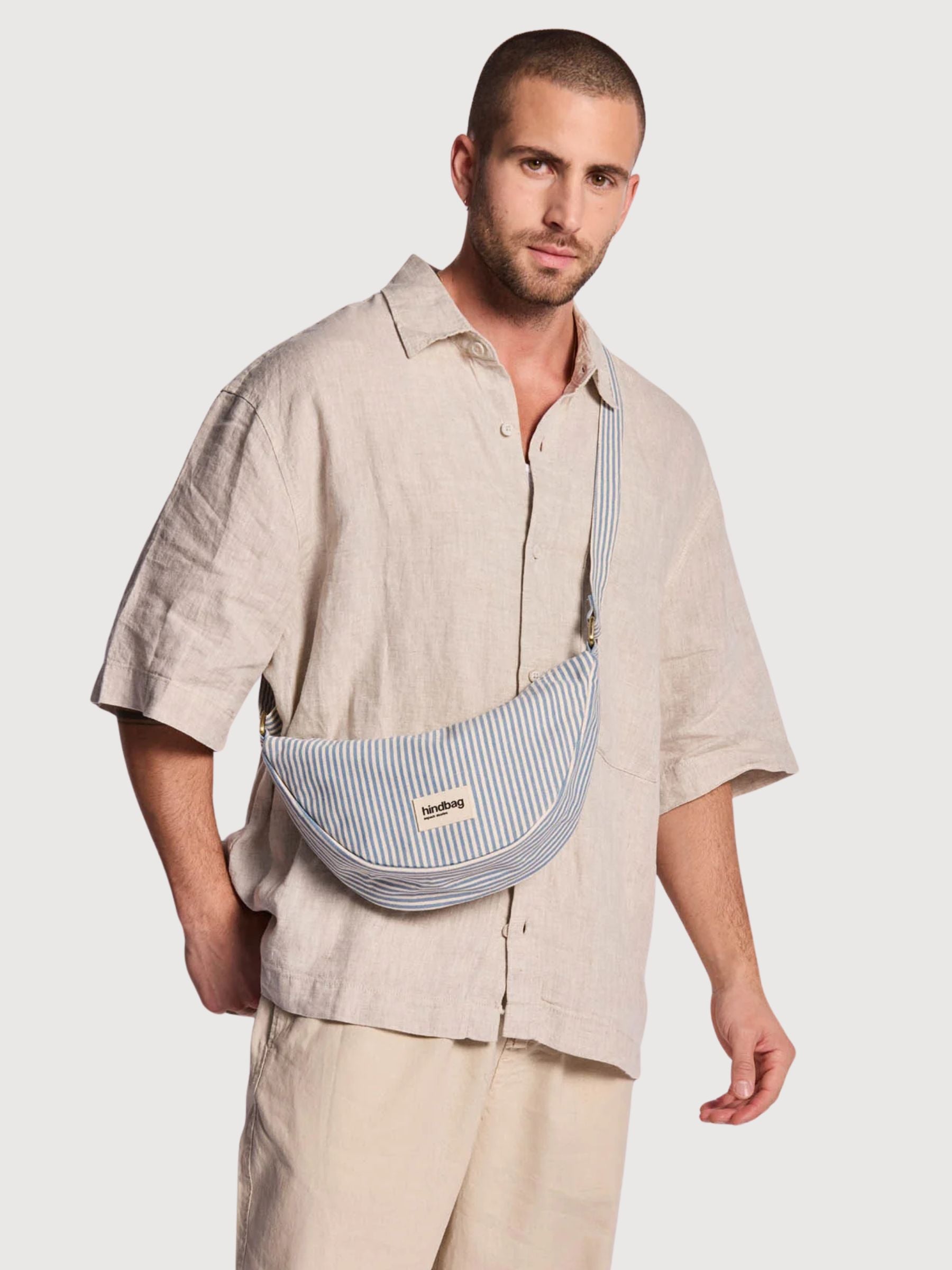 Borsa Andrea Righe Blu | Hindbag