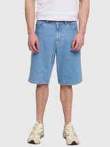 Pantaloncini in denim da uomo, lavaggio azzurro chiaro | Mazine