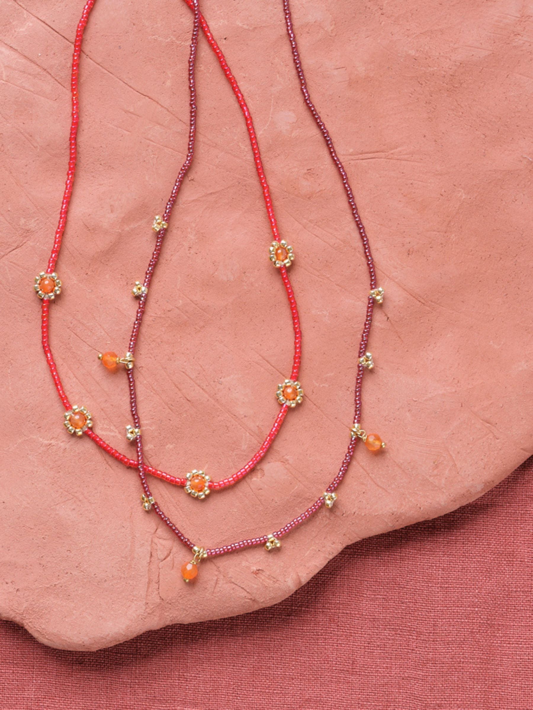 La collana fiorisce oro corniola | A Beautiful Story