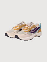 Sneaker G-Eco99 Multi Flowers Multicolor with bold sand, wheat, purple, and petrol design for men.