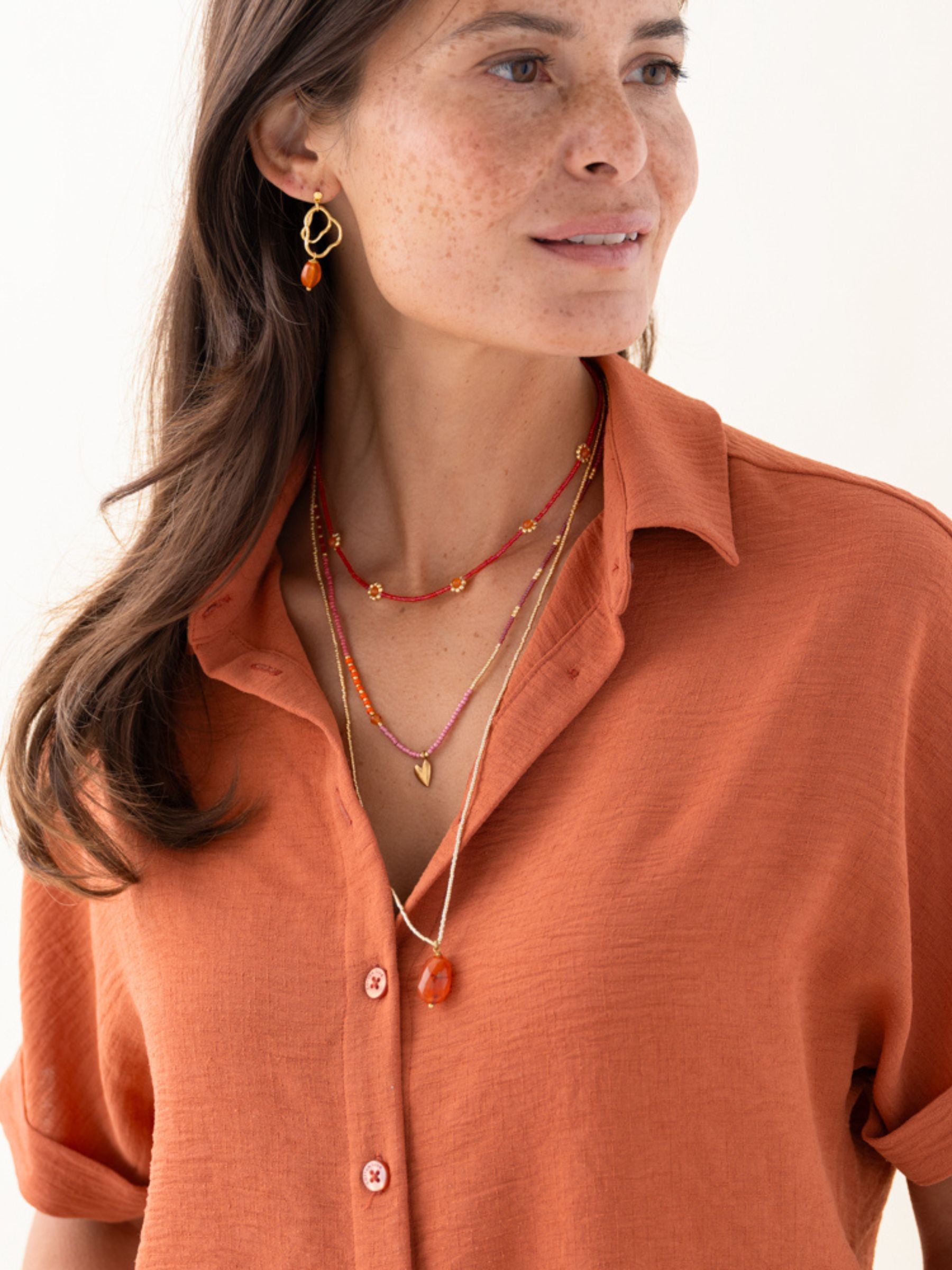 La collana fiorisce oro corniola | A Beautiful Story