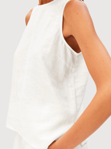 Blouse Top Pure Linen White | Armedangels