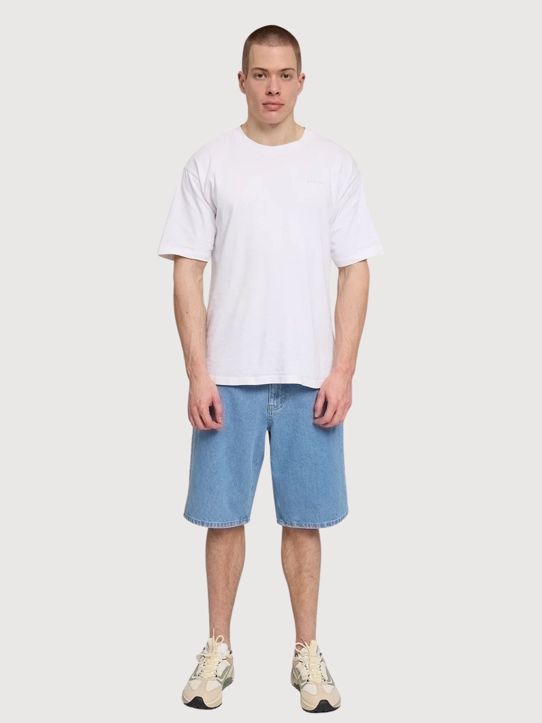 Pantaloncini in denim da uomo, lavaggio azzurro chiaro | Mazine