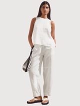 Blouse Top Pure Linen White | Armedangels